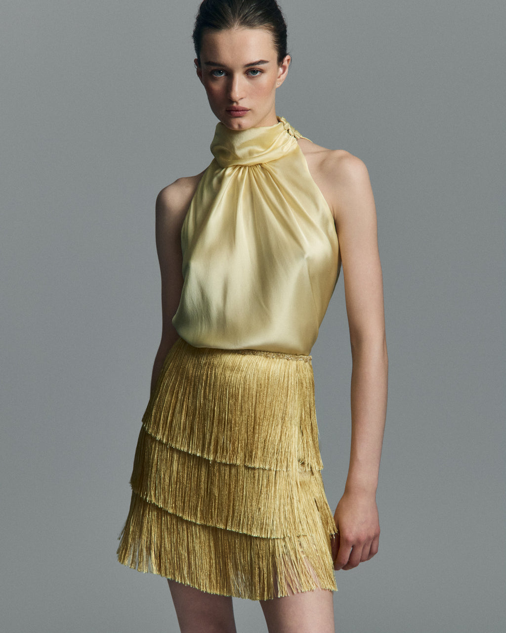 Sunlight Fringe Mini Skirt