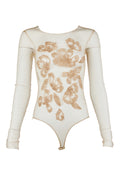 Erden Hand-Embroidered Tulle Body - Nude