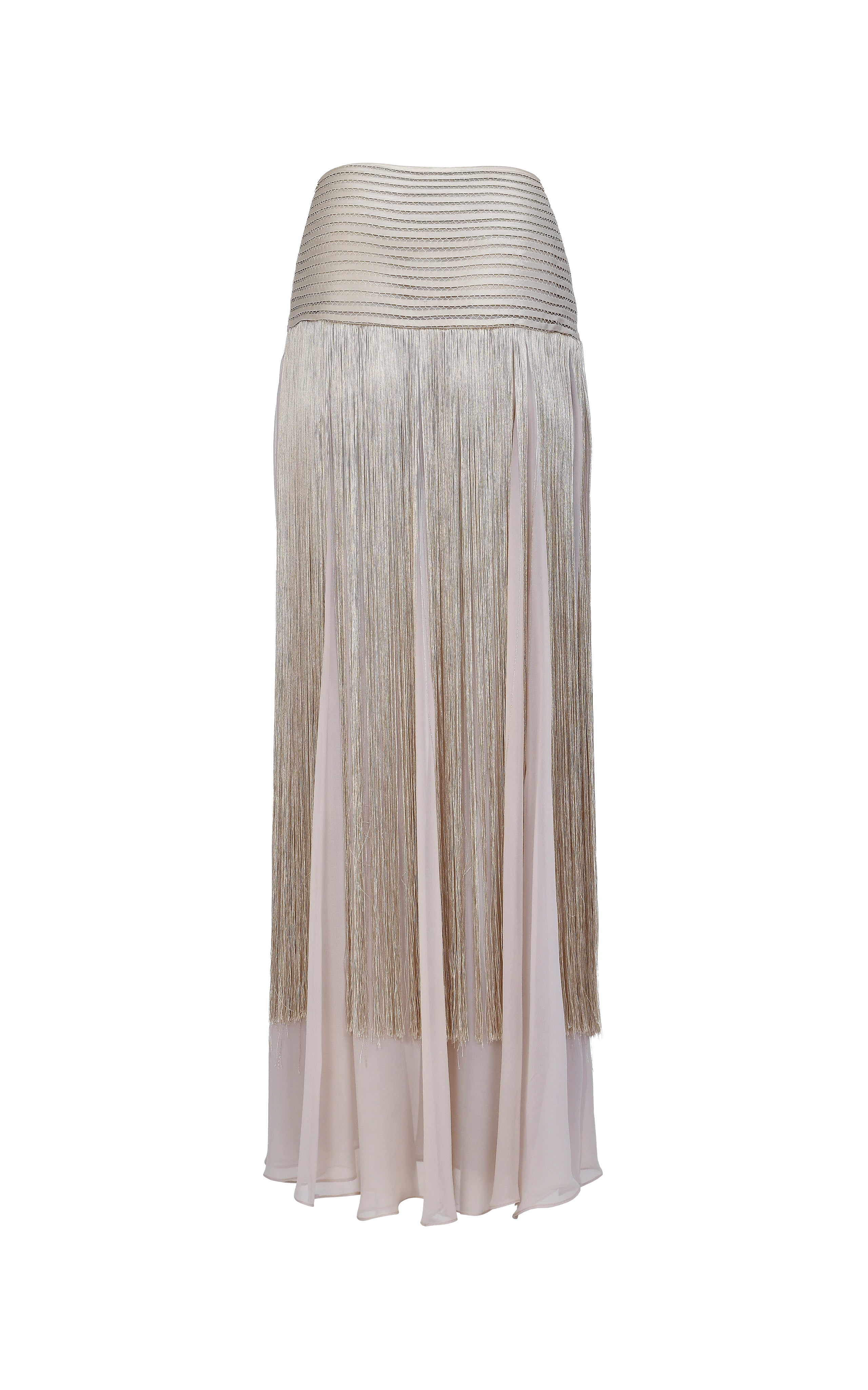 Golden Thread Maxi Skirt