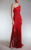 Scarlet Fringe Maxi Dress