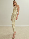 Solar Golden Handmade Dress