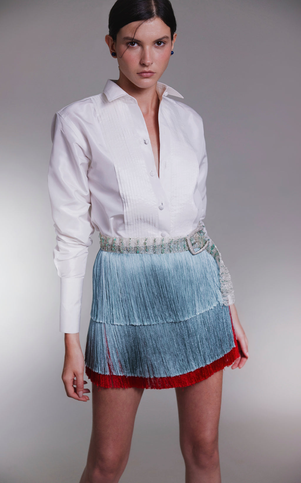 Starlight Fringe Mini Skirt
